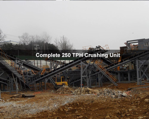 Complete 250 TPH Crushing Unit For Aggregate Production