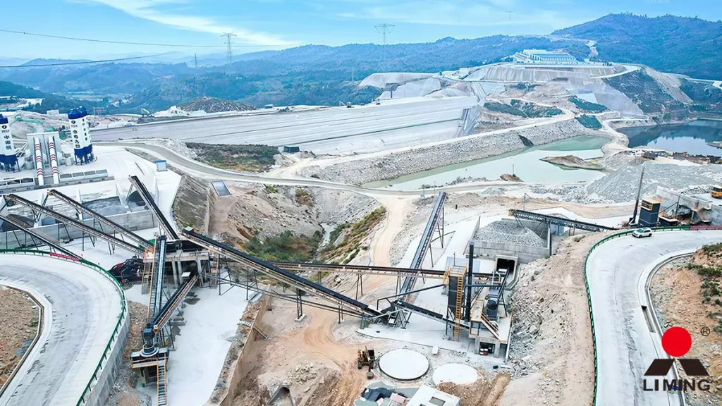 PEW jaw crusher and HPT cone crusher processing hard granite rock